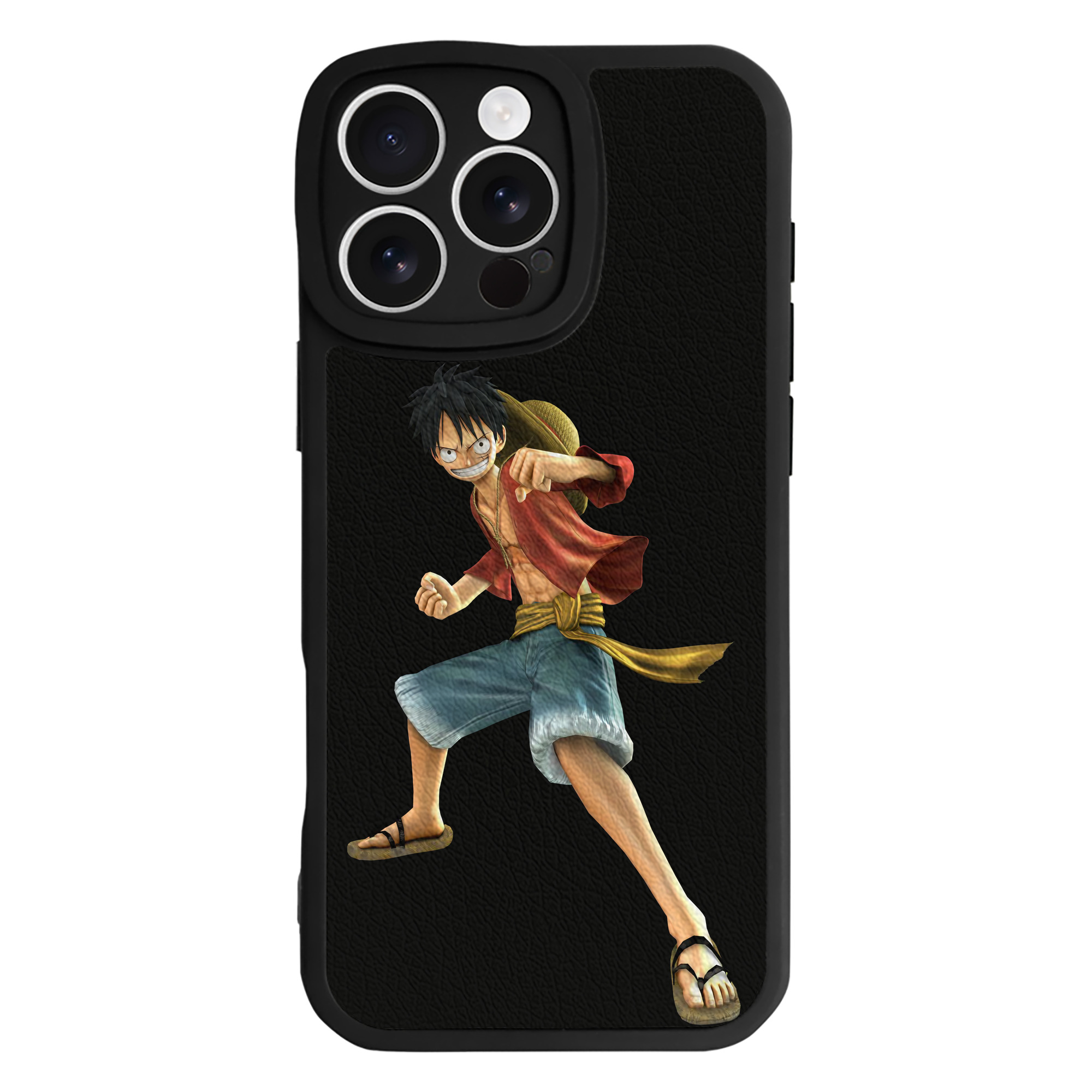 （画像用） ワンピース モンキー・D・ルフィ ONE PIECE Monkey D. Luffy 【iPhone 16シリーズ対応】シリコンスマホケース（レザー調） 材質：シリコン